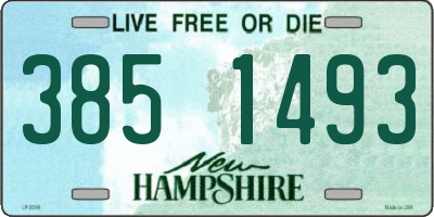 NH license plate 3851493