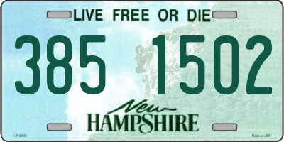 NH license plate 3851502