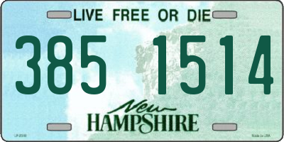NH license plate 3851514