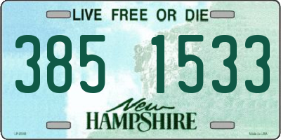 NH license plate 3851533
