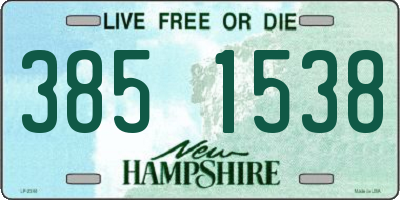NH license plate 3851538