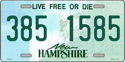 NH license plate 3851585