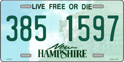 NH license plate 3851597