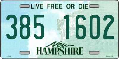 NH license plate 3851602