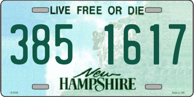 NH license plate 3851617