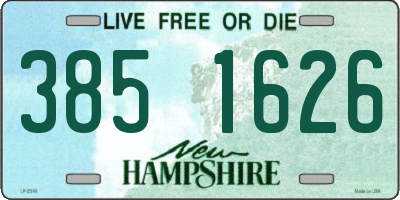 NH license plate 3851626