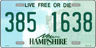 NH license plate 3851638