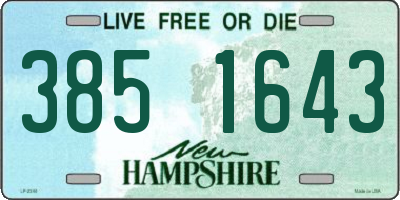 NH license plate 3851643
