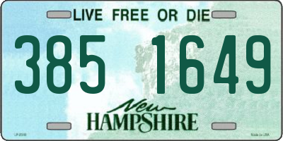NH license plate 3851649