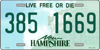NH license plate 3851669