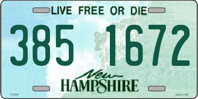 NH license plate 3851672