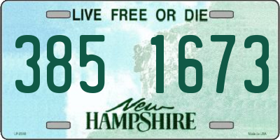 NH license plate 3851673