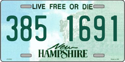 NH license plate 3851691