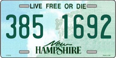 NH license plate 3851692