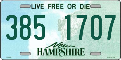 NH license plate 3851707