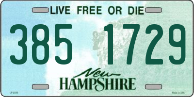 NH license plate 3851729