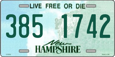 NH license plate 3851742