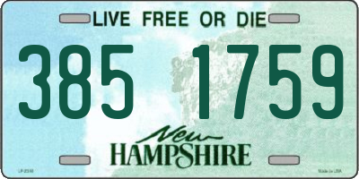 NH license plate 3851759