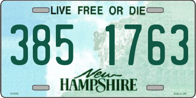 NH license plate 3851763