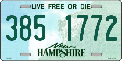 NH license plate 3851772