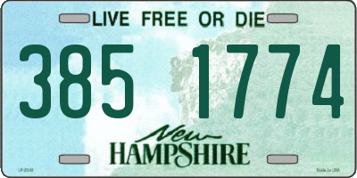 NH license plate 3851774