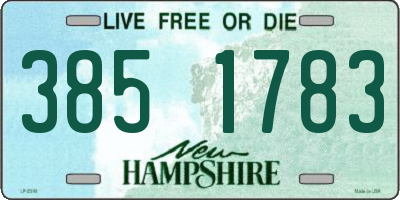 NH license plate 3851783