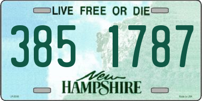 NH license plate 3851787