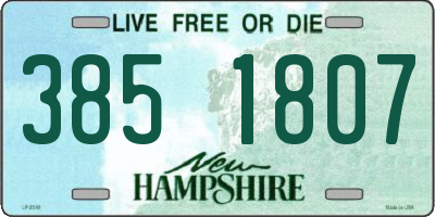 NH license plate 3851807
