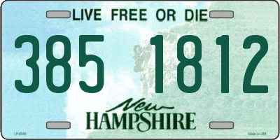 NH license plate 3851812