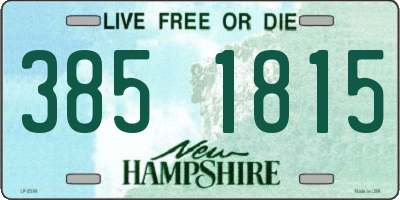 NH license plate 3851815