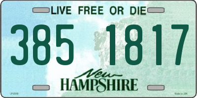 NH license plate 3851817