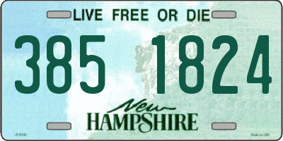 NH license plate 3851824