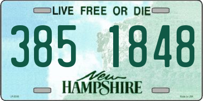 NH license plate 3851848