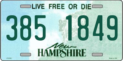 NH license plate 3851849