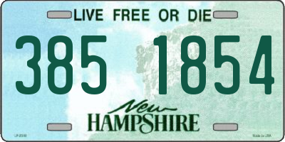 NH license plate 3851854