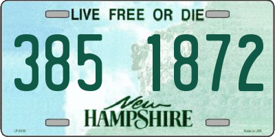 NH license plate 3851872