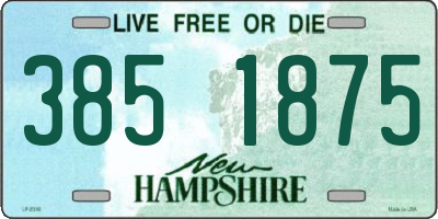 NH license plate 3851875