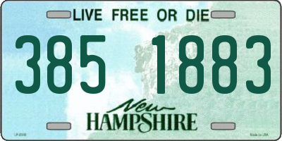 NH license plate 3851883