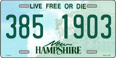 NH license plate 3851903