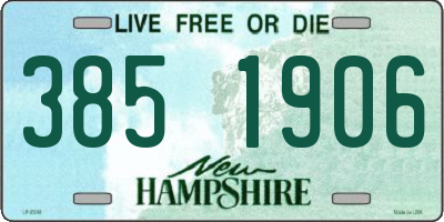 NH license plate 3851906