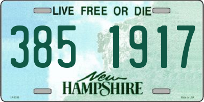 NH license plate 3851917