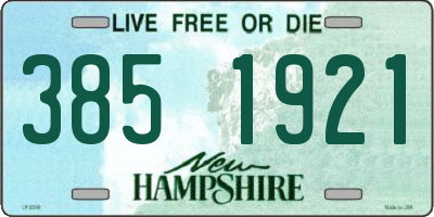 NH license plate 3851921
