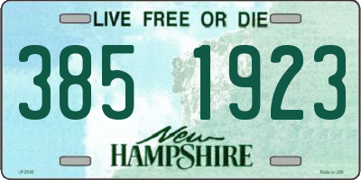 NH license plate 3851923