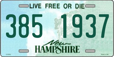 NH license plate 3851937