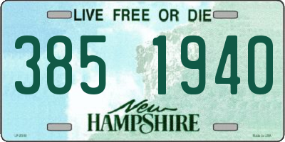 NH license plate 3851940