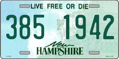 NH license plate 3851942