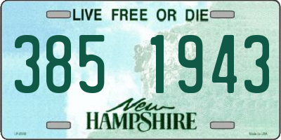 NH license plate 3851943