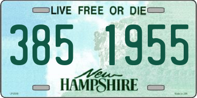 NH license plate 3851955