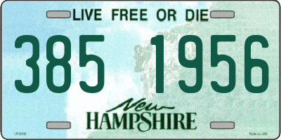 NH license plate 3851956