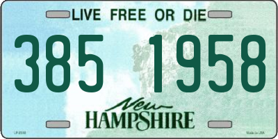 NH license plate 3851958